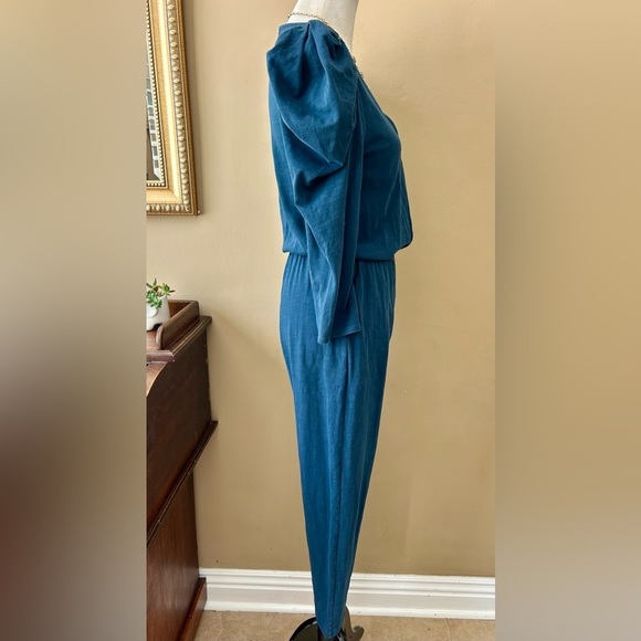 Anthropologie Nation LTD Ronda Jumpsuit Long Sleeve Puff Shoulder Made in Peru M - Picture 10 of 16